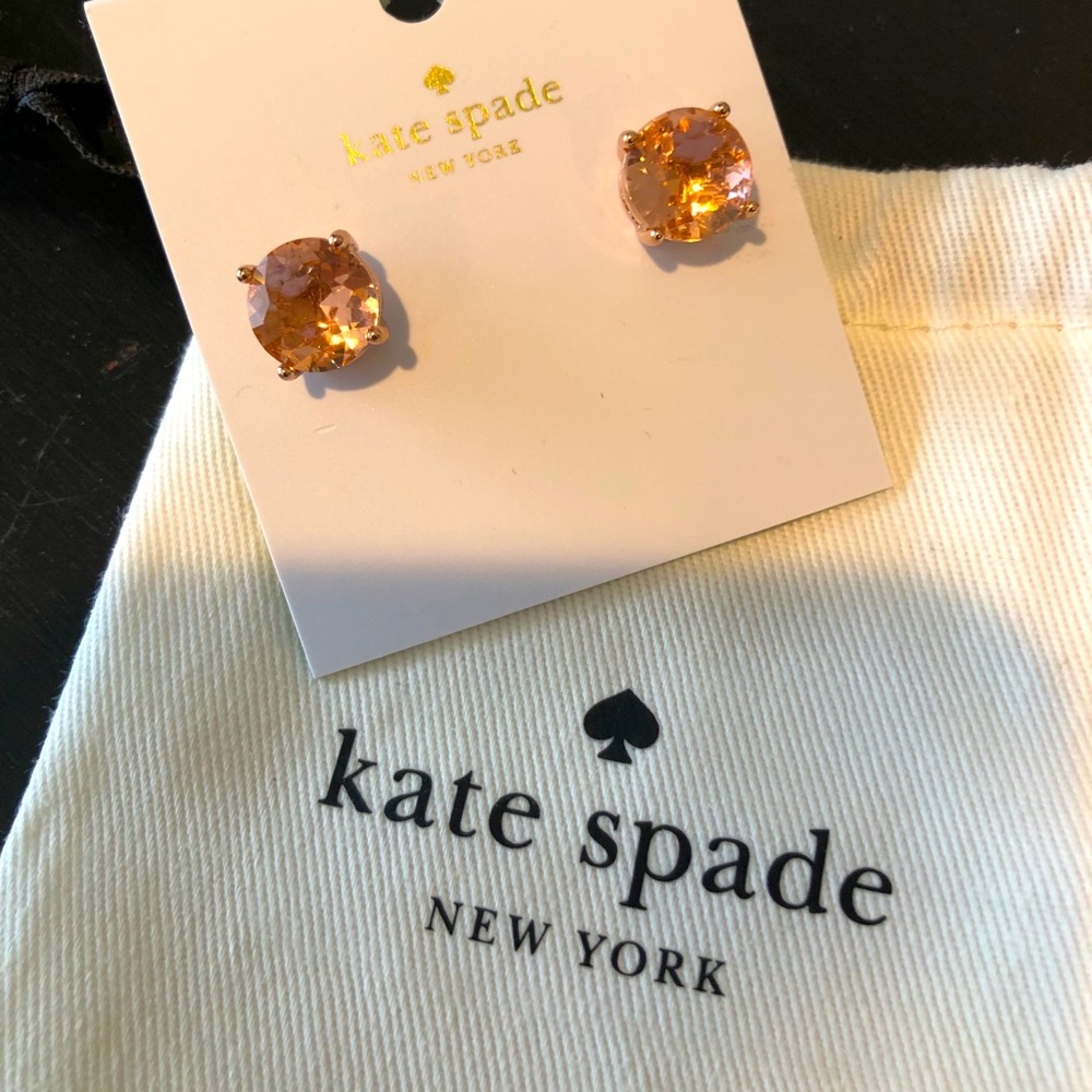 Kate Spade gumdrop peach stud earrings